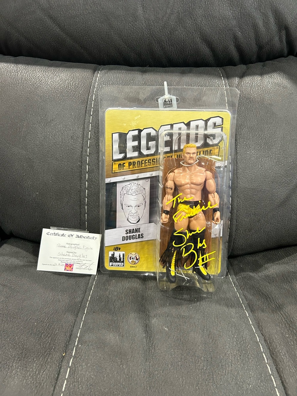 Shane Douglas legends series! MOC + signed with COA! Figures toy company!
